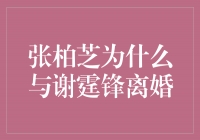 张柏芝与谢霆锋离婚的原因揭秘