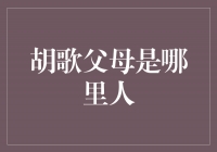 揭秘胡歌家庭背后的故事——他父母的身世揭秘