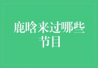 鹿晗的荧屏盛宴：他曾来过哪些节目？