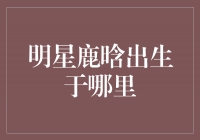 鹿晗：演艺界的明星天王，他的故乡在哪里？