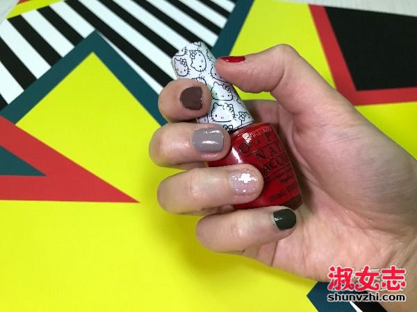 热卖4牌20色指甲油试擦PK 持久力超强！ 流行美甲